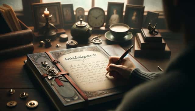 Acknowledgements in a Preface