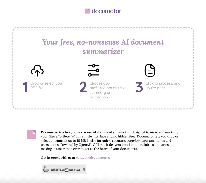 Documator Review – Simplify Your Document Summarization