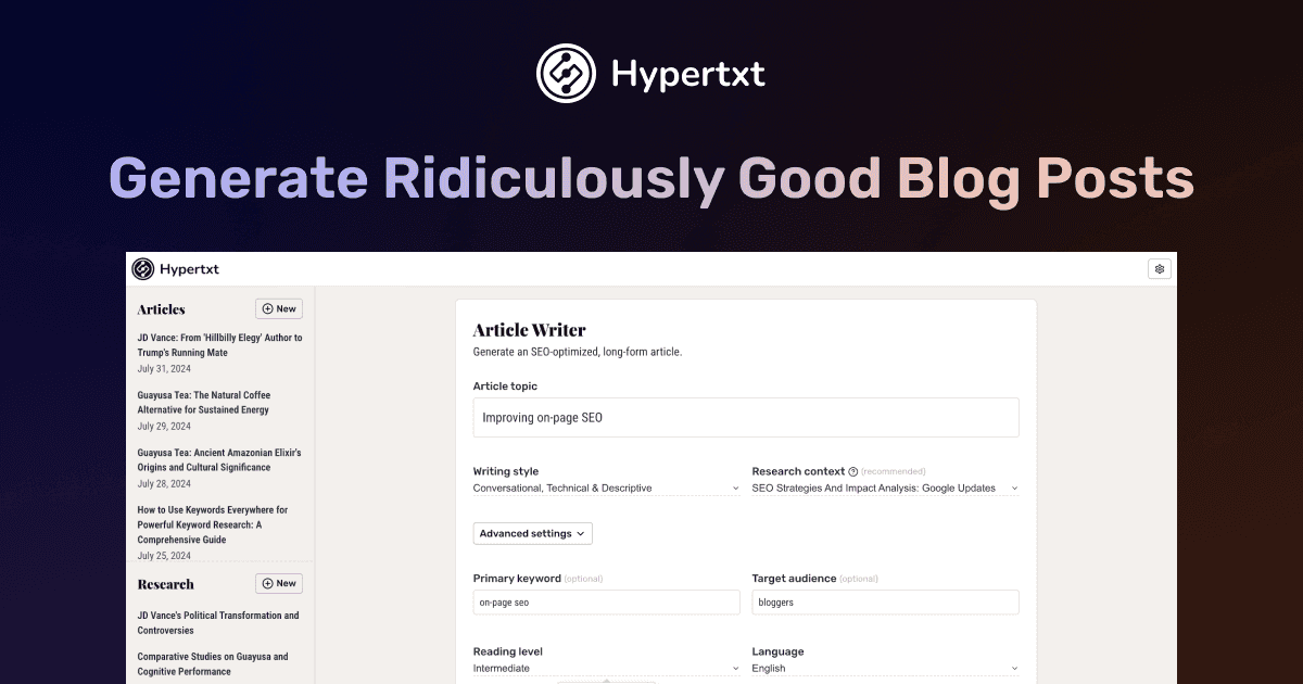 Hypertxt Review – Your AI Writing Companion