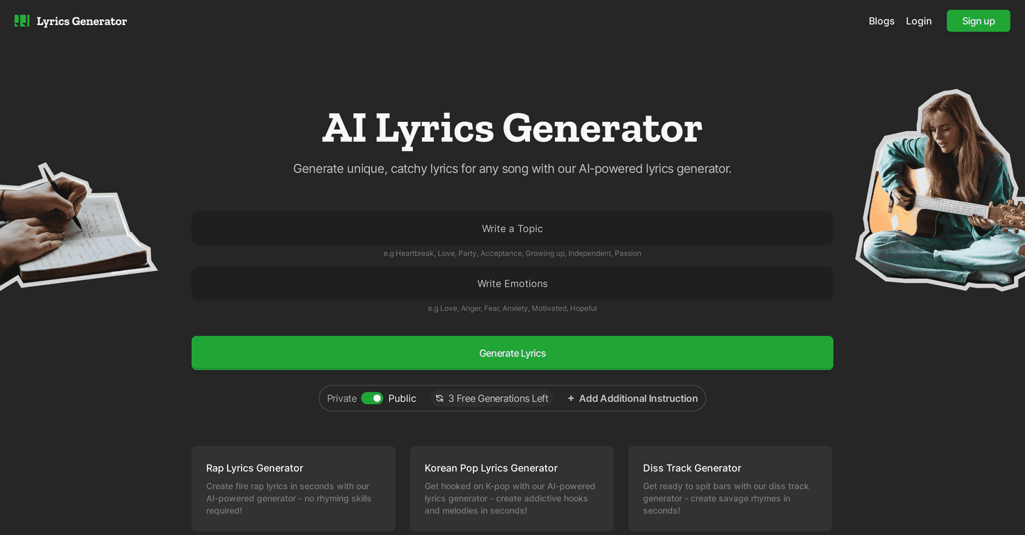 Lyrics Generator Review – Create Catchy Lyrics Effortlessly