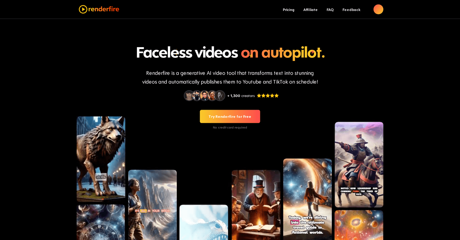 Renderfire Review – The Future of Faceless Video Creation