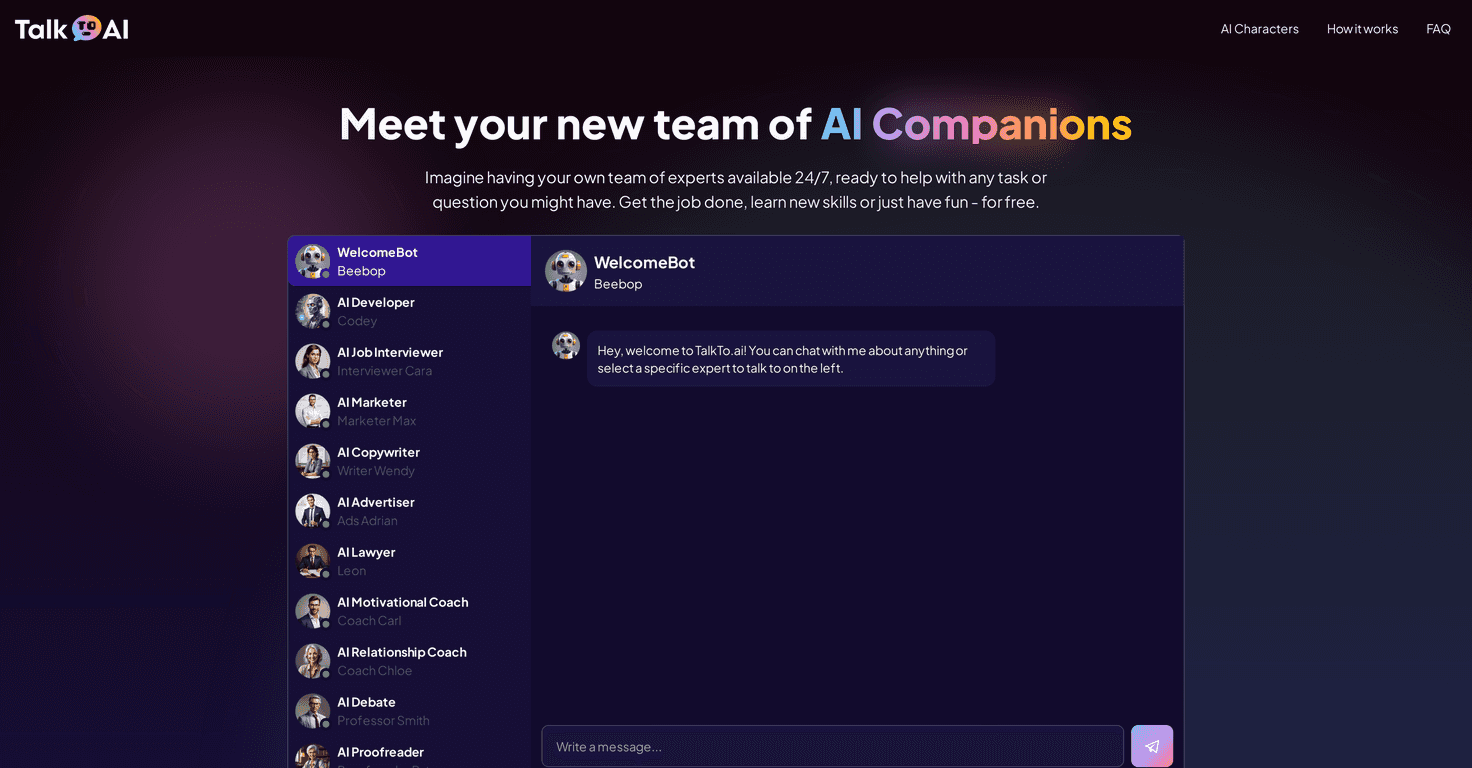 TalkTo.AI Review – Your 24/7 AI Chat Companion
