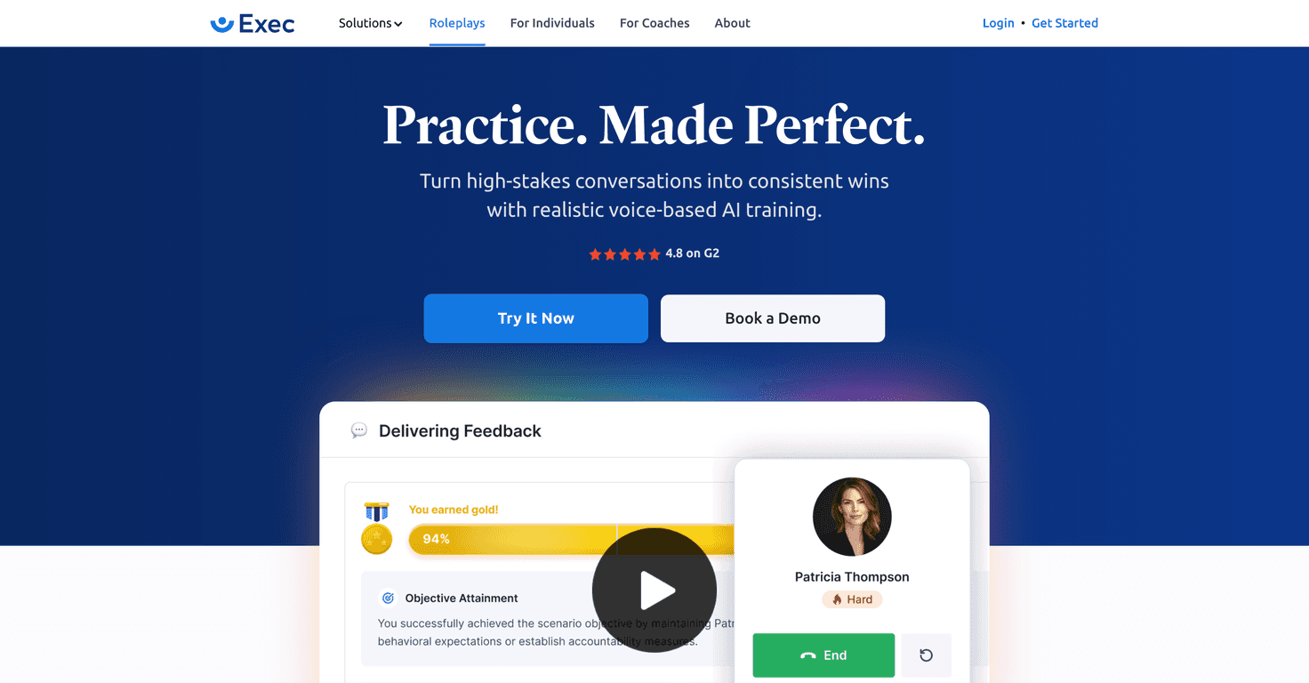 Exec Review – Elevate Your Communication Skills with AI Roleplays
