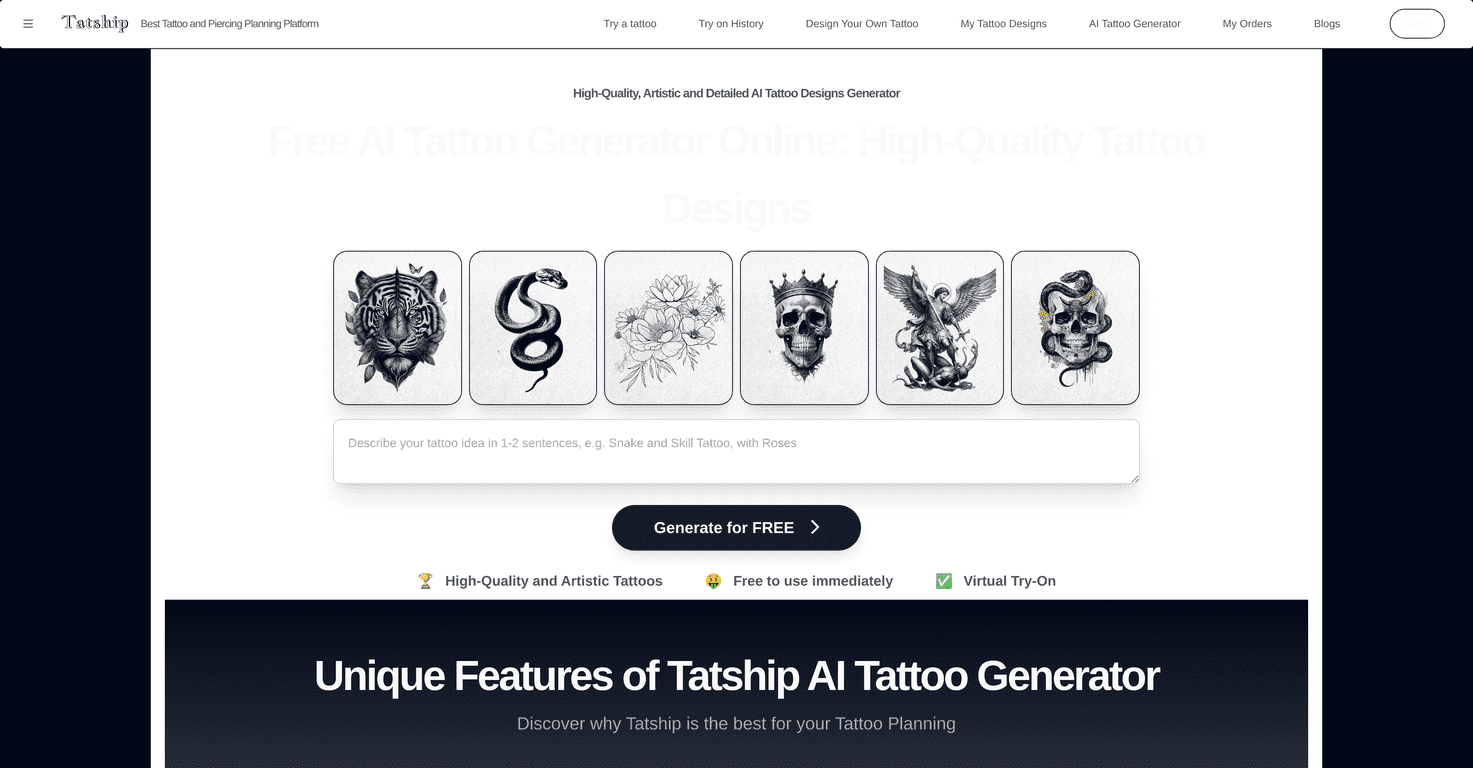 Ai Tattoo Generator