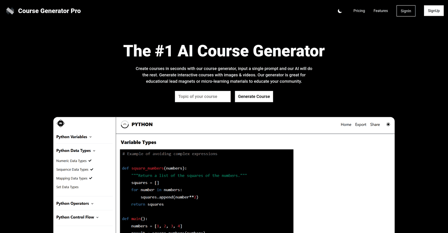 Course Generator Pro