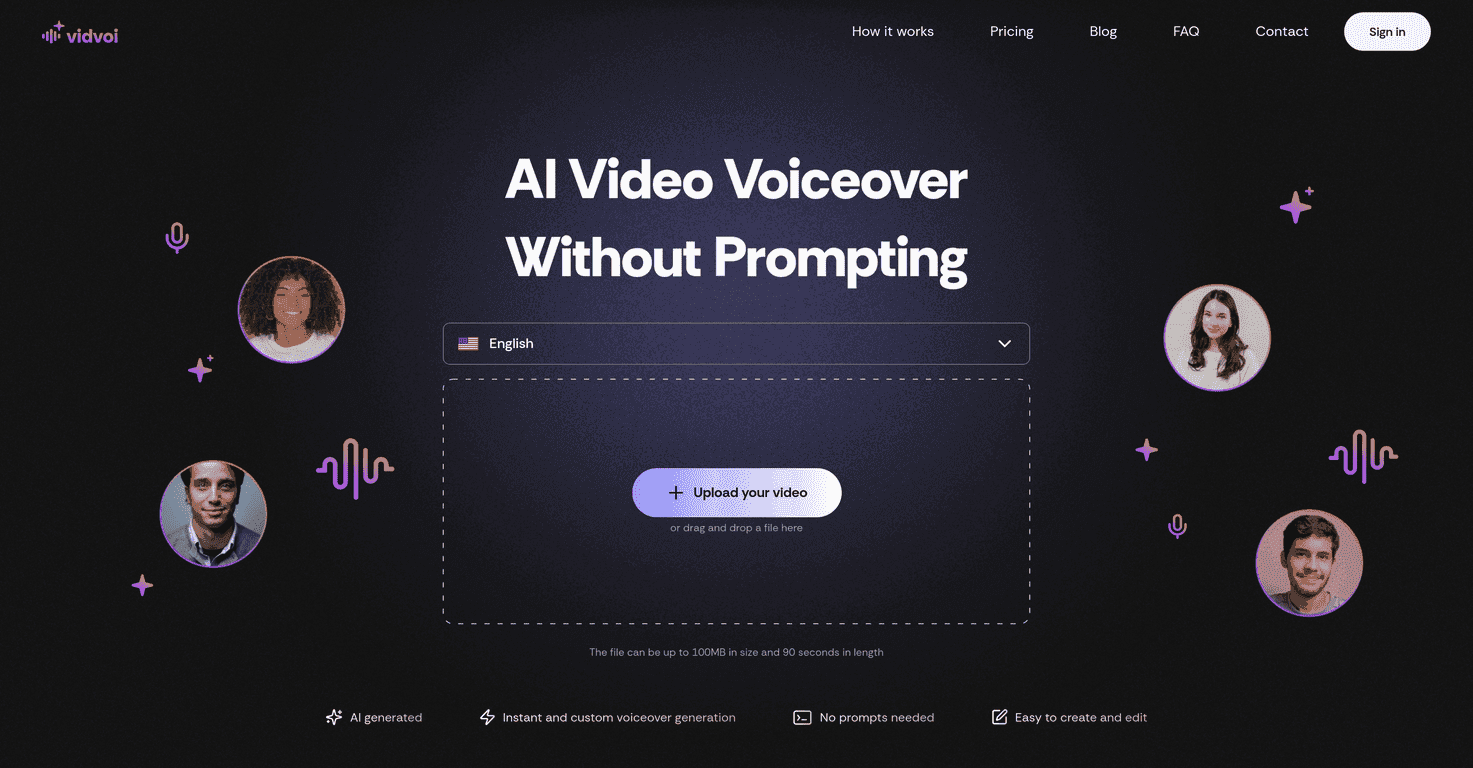 Vidvoi Ai Voiceover Generator