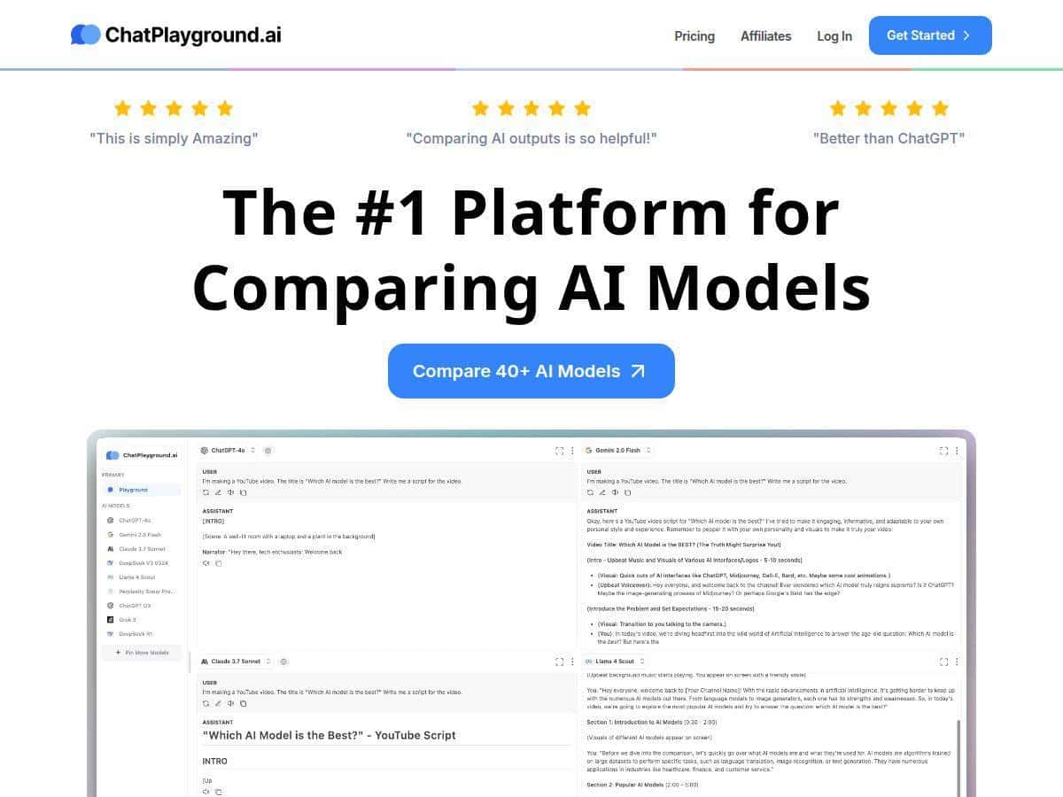 ChatPlayground.ai Review – Ultimate AI Model Comparison Tool