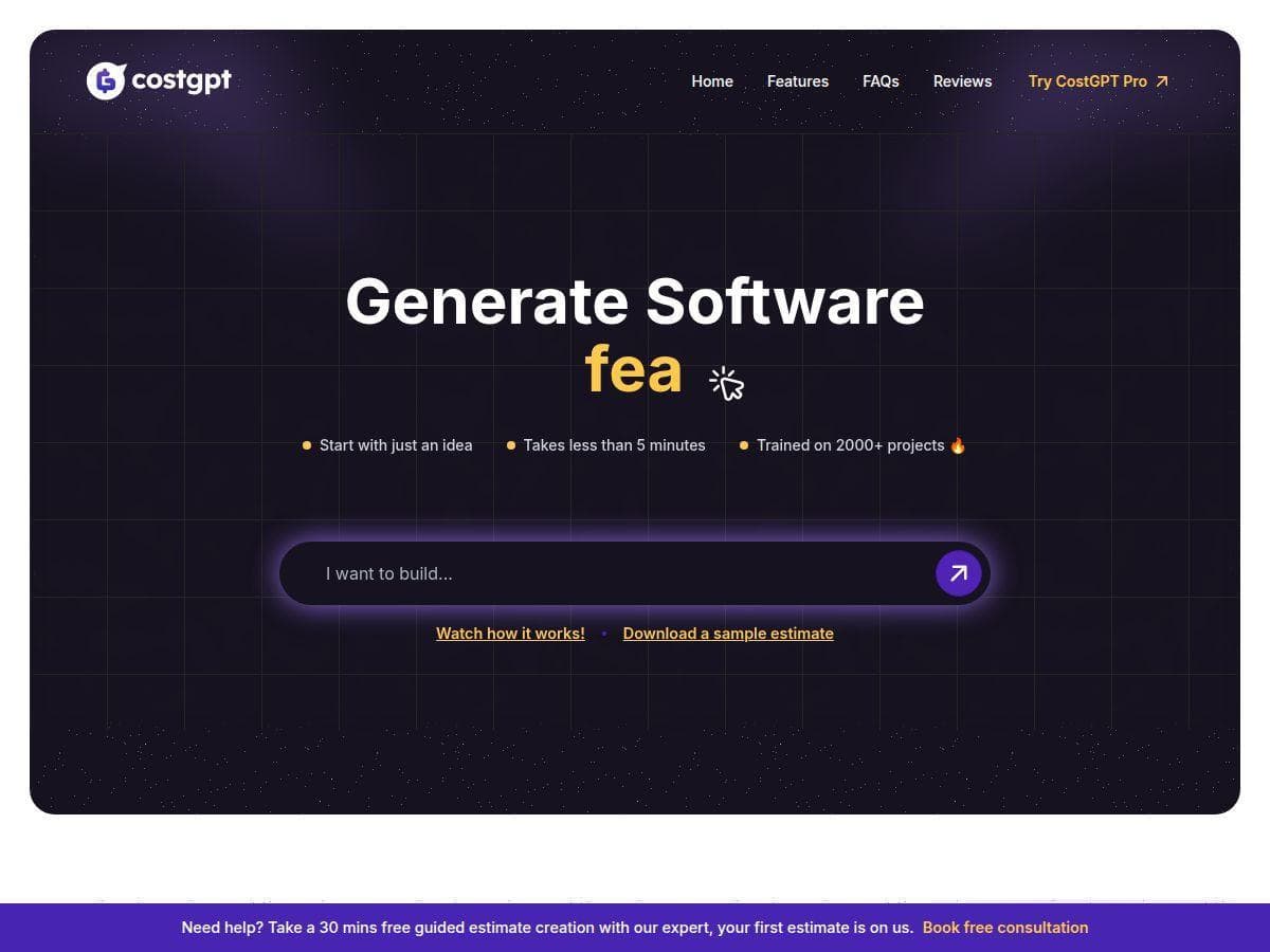 CostGPT AI Review – Quick, Accurate Software Cost Estimator