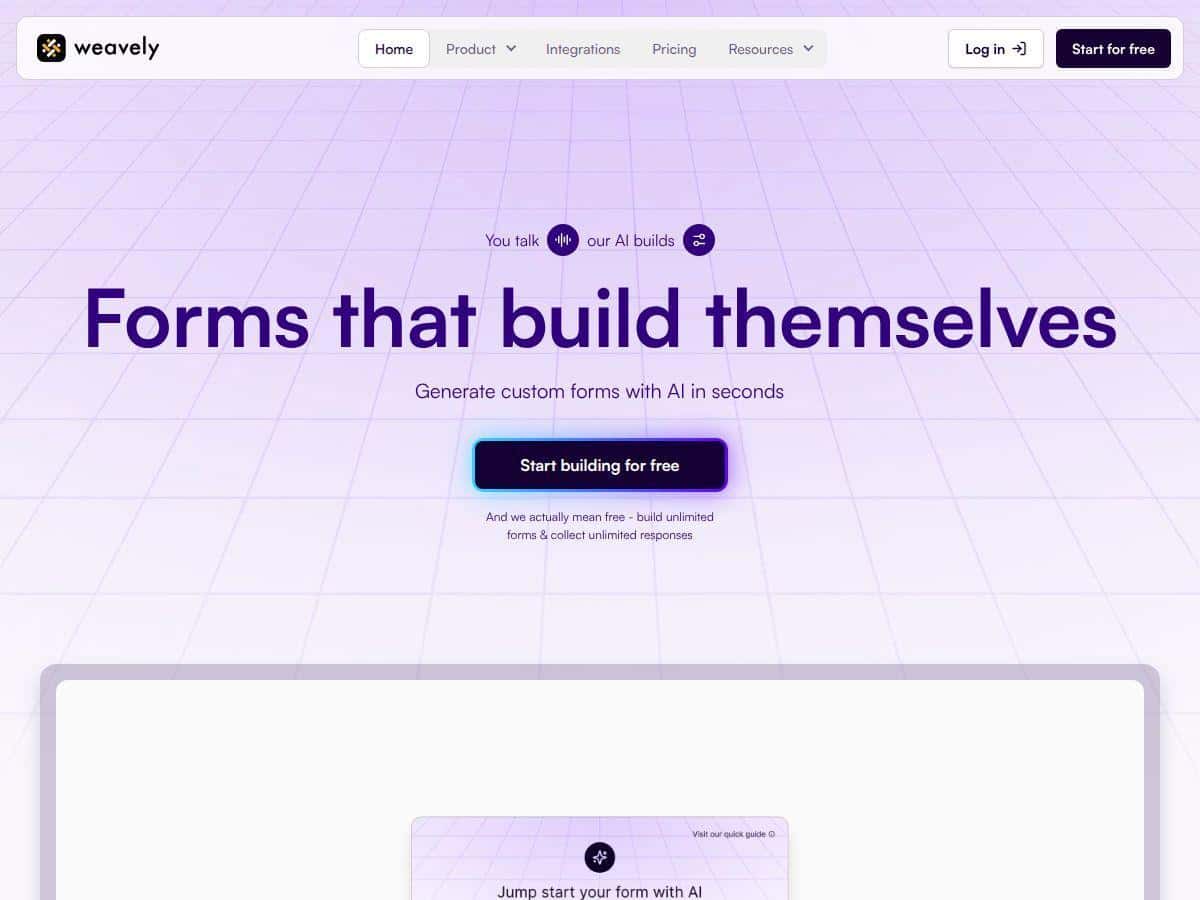 Weavely Review – Discover the Future of Smart Form Building