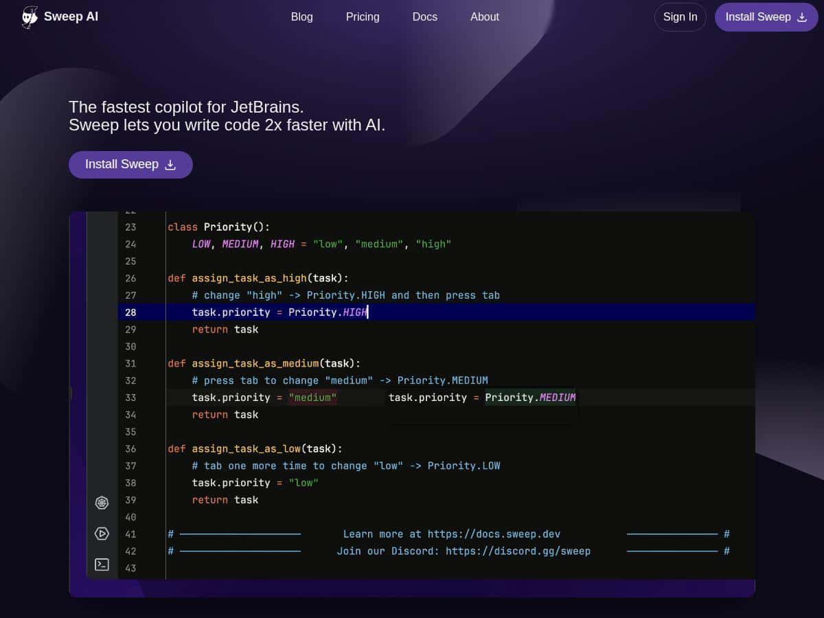 Sweep Review – An AI Assistant for JetBrains IDEs