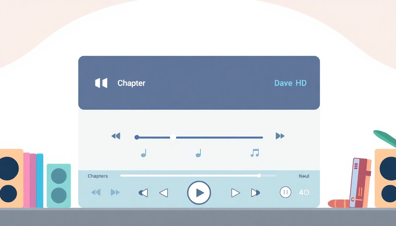 Audiobook player preview interface