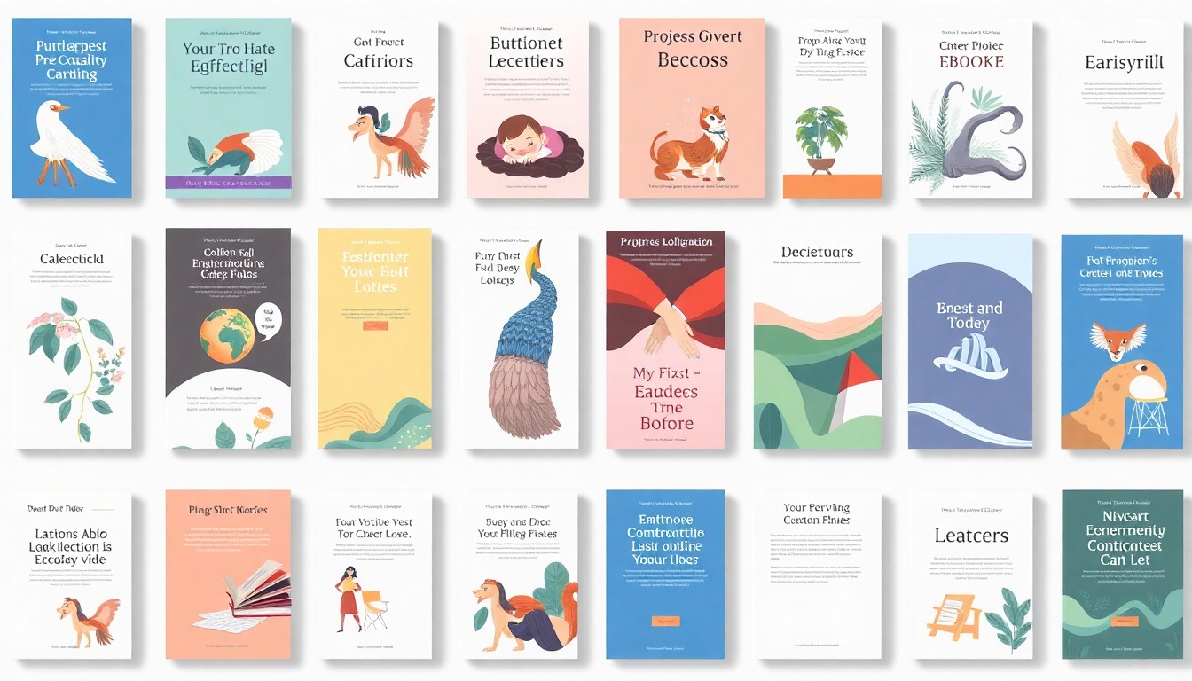 Plantillas de portada de ebook profesionales y diseños