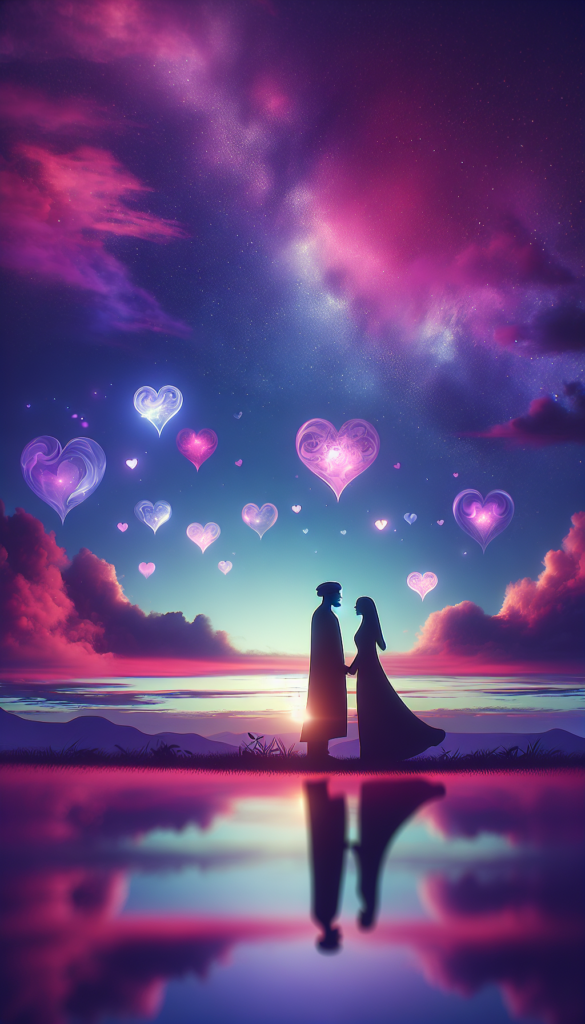 An image of a "love is in the air" generated by Automateed image creator