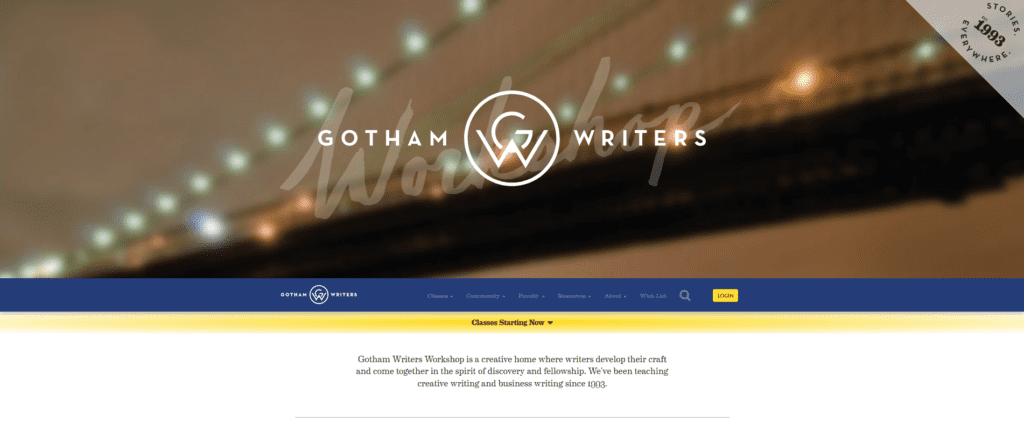 2. Gotham Writers Workshop