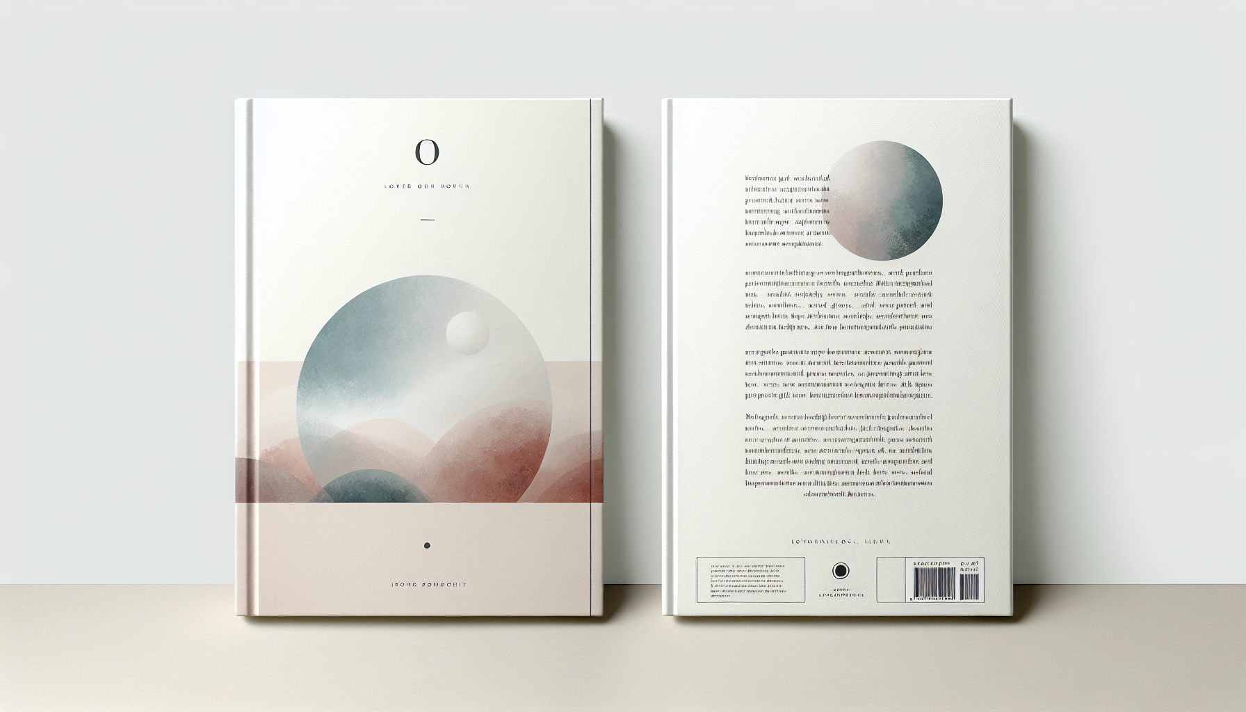 Minimalist book cover with calming design elements.