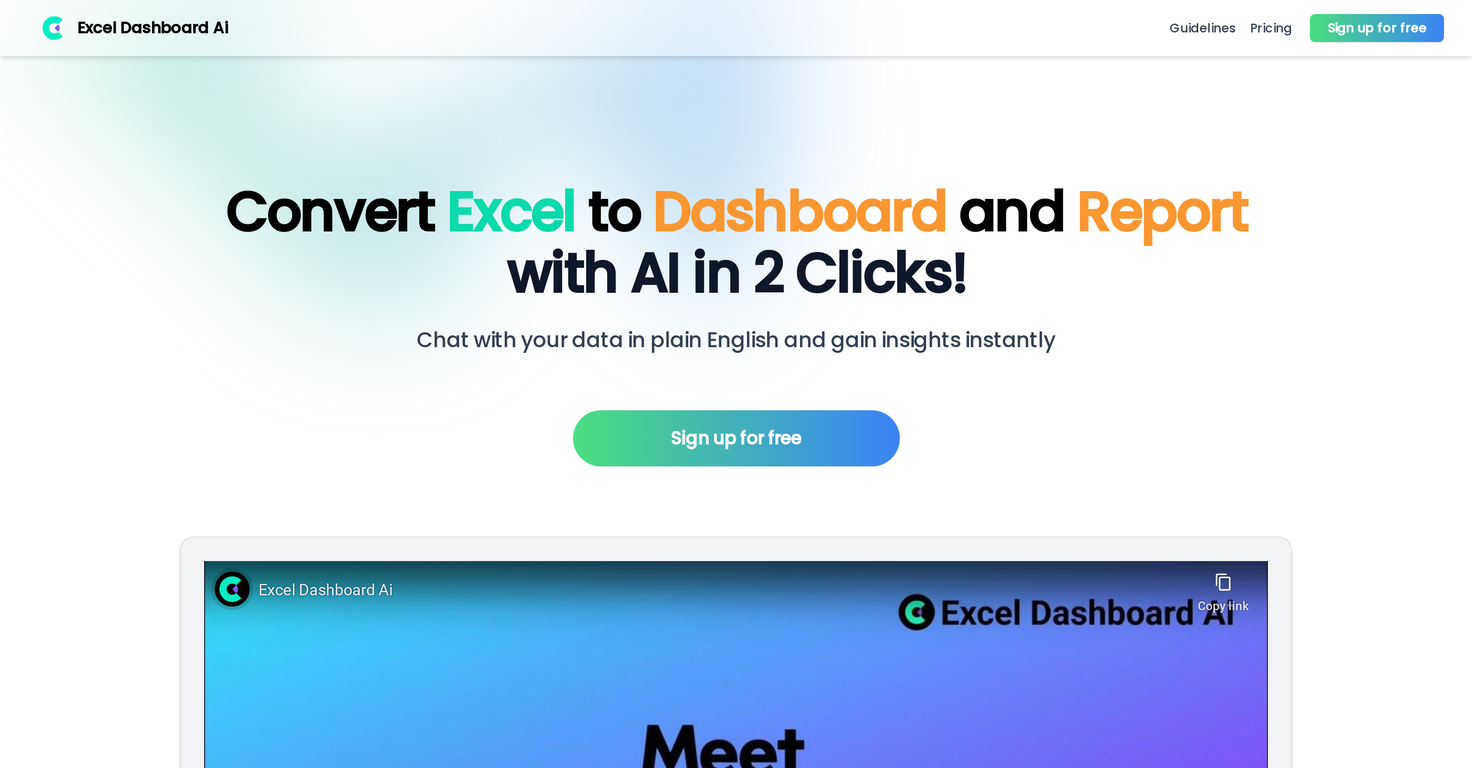 exceldashboard ai