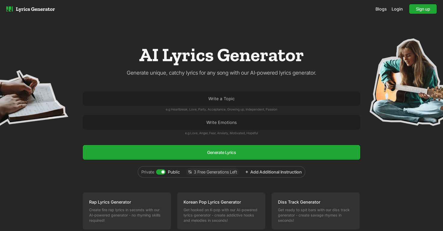 lyrics generator