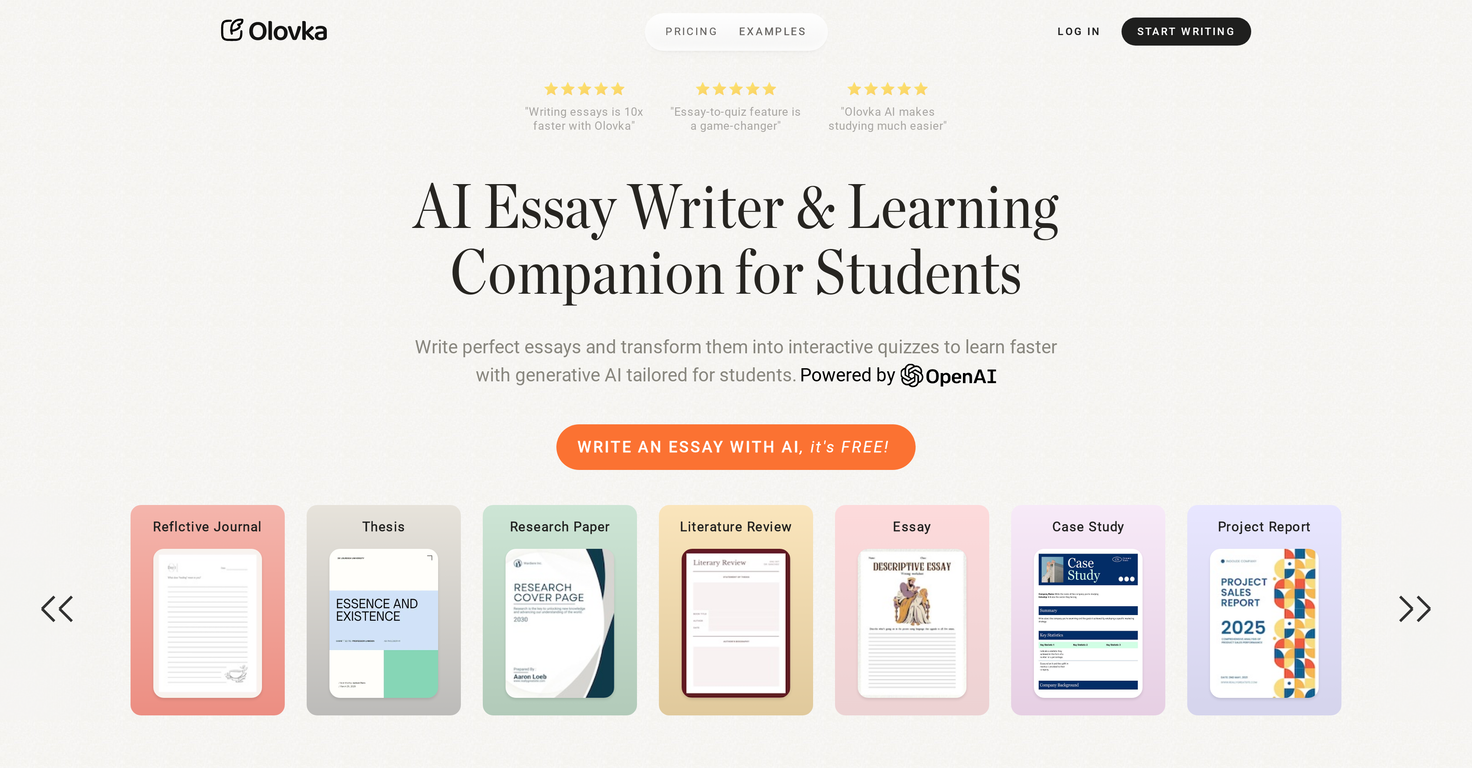 olovka ai essay writer