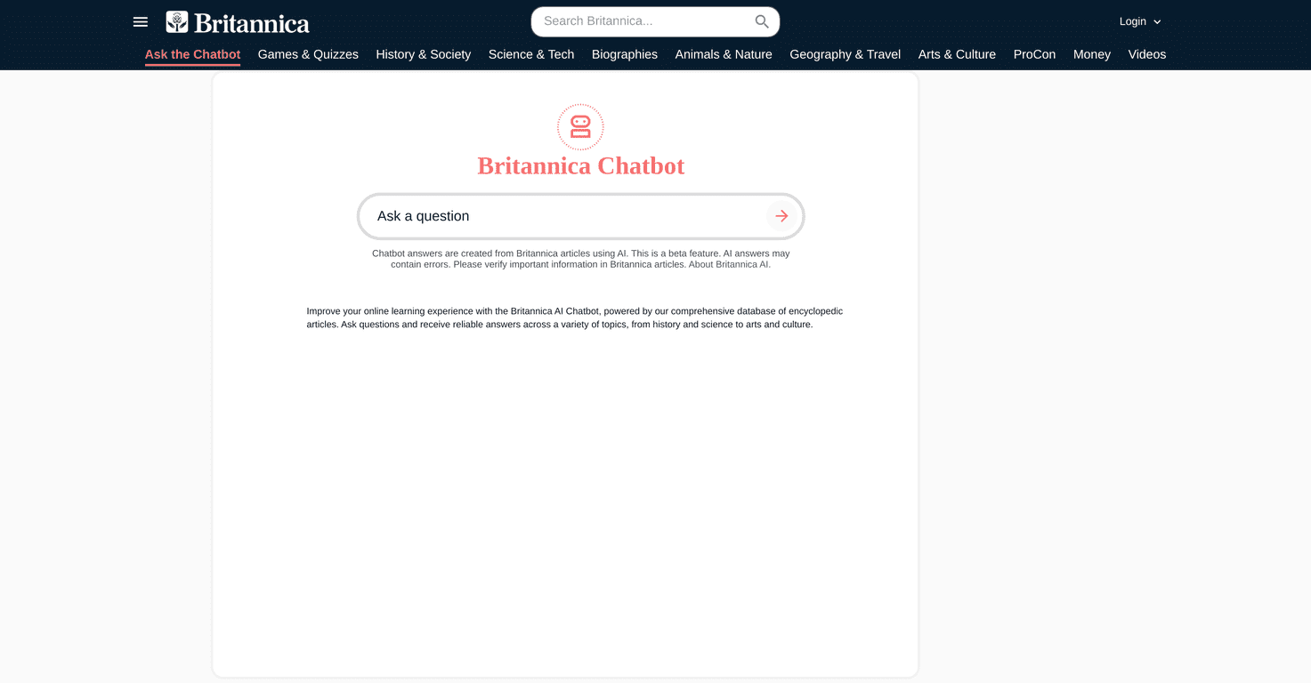 britannica ai chatbot