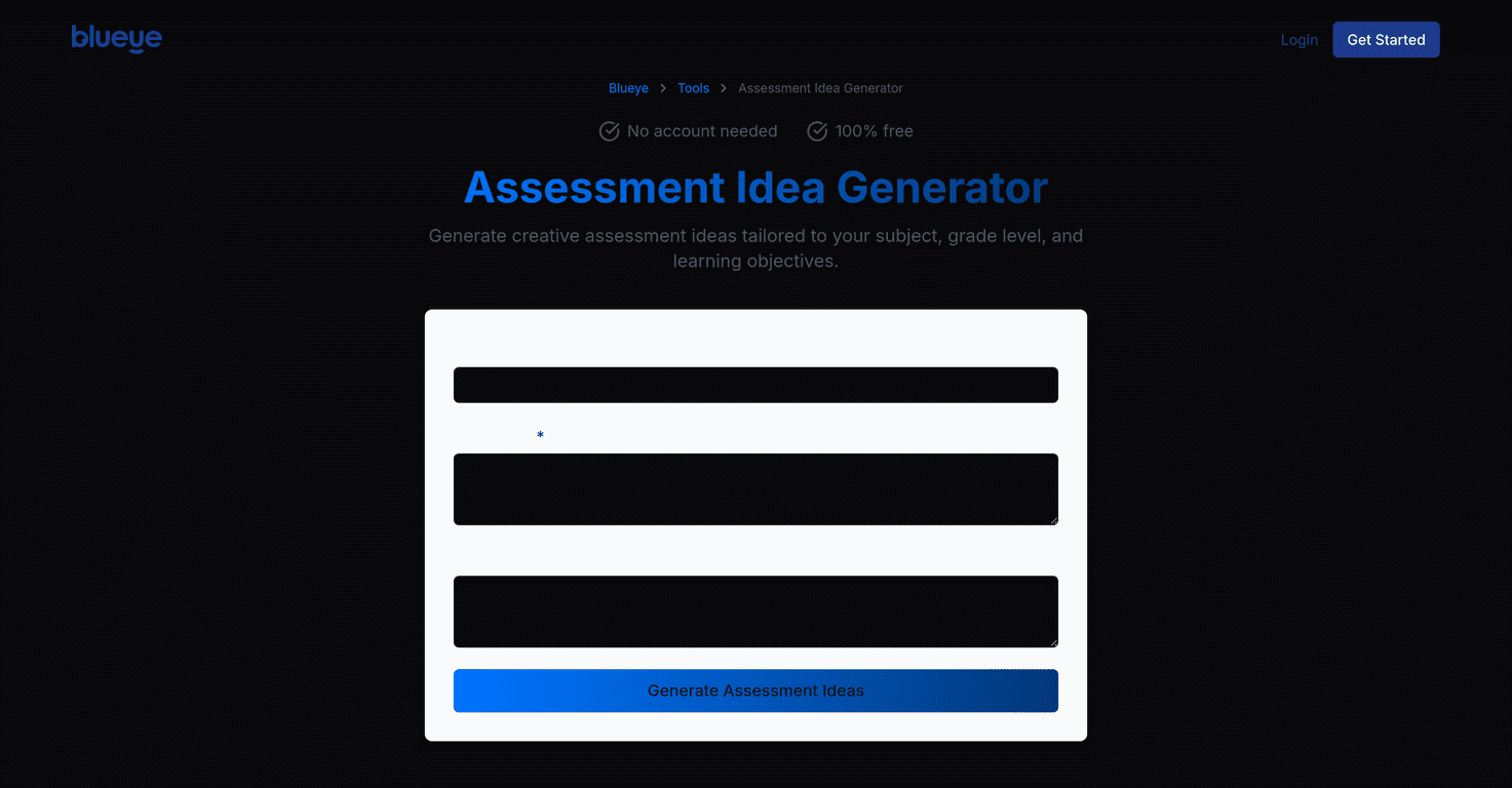 assessment idea generator