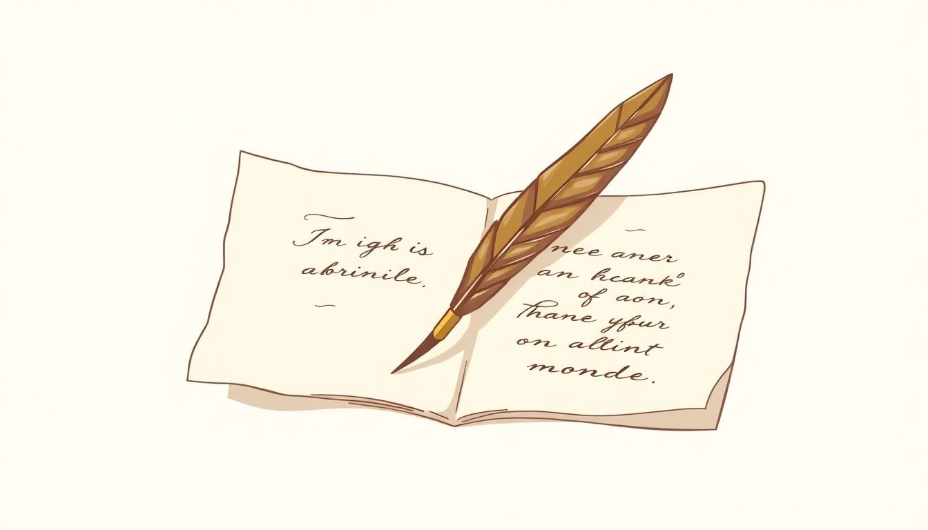 Welcome to our Blog Vintage quill and open parchment with elegant writing on a soft, neutral background.