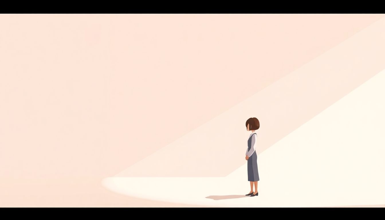 Welcome to our Blog Minimalist illustration of a confident character in a simple, elegant setting, highlighting personality through subtle details, with a clean style and limited color palette against a soft abstract background.