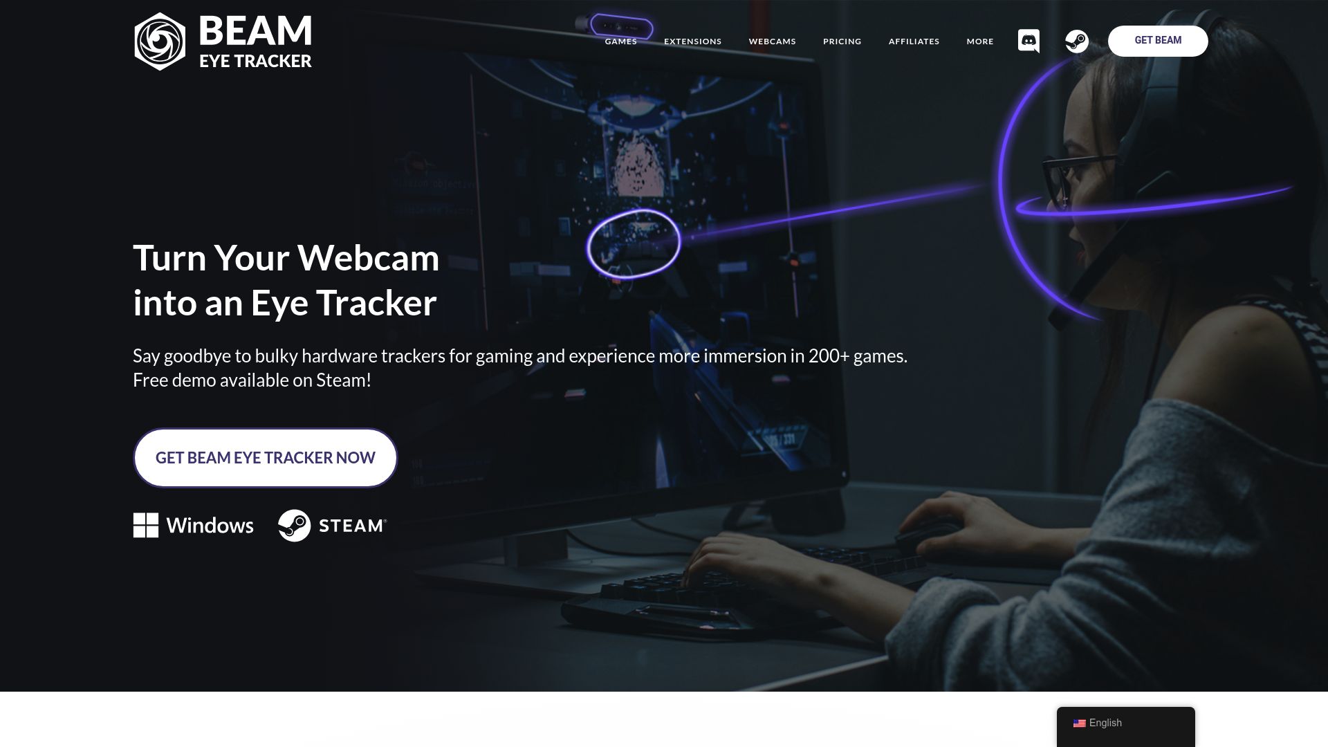 beam eye tracker