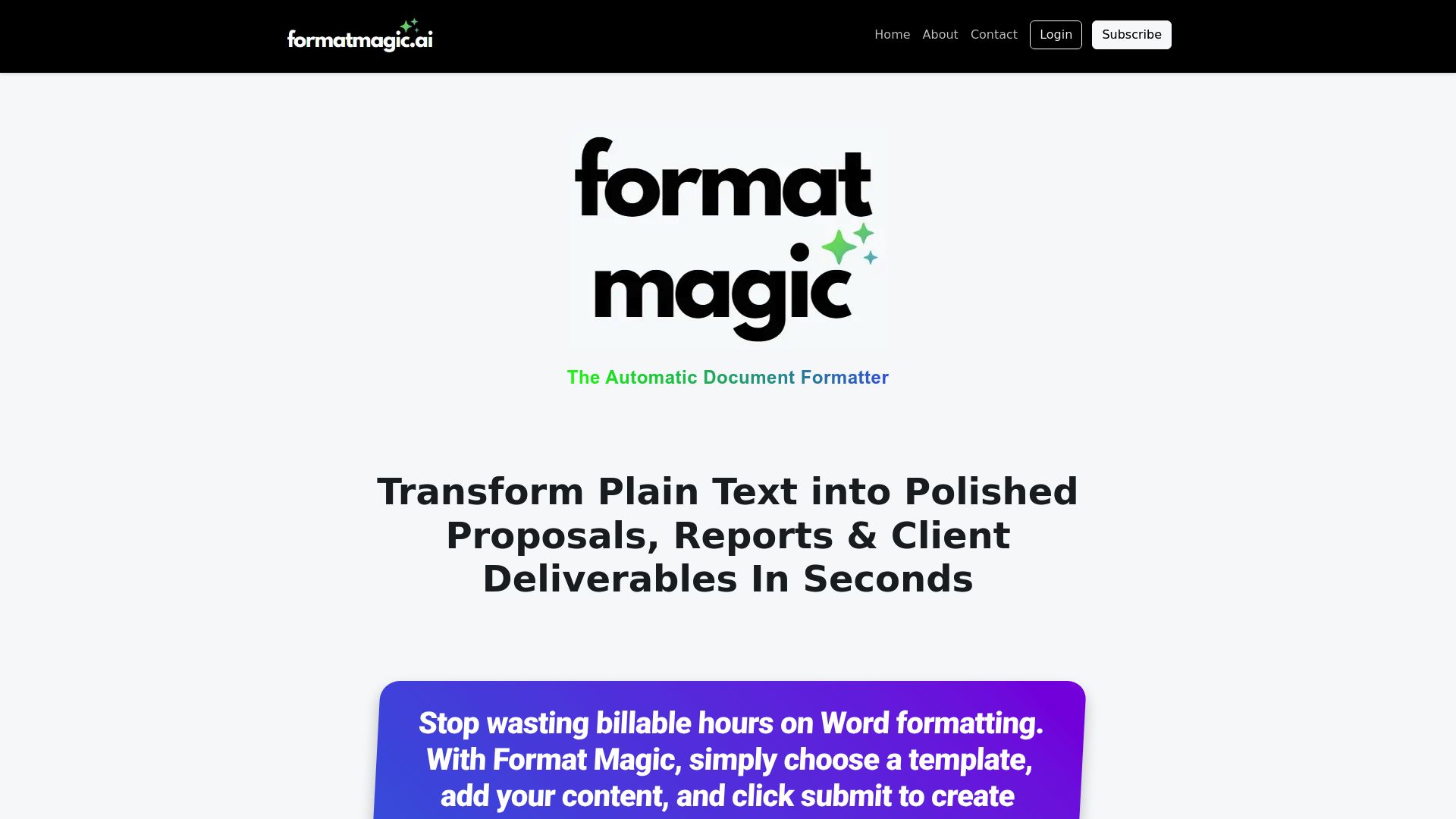 format magic