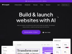 Loopple Review - Quick & Easy AI Website Builder loopple