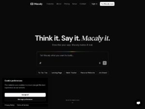 Macaly Review - Simplify App Creation with No-Code macaly