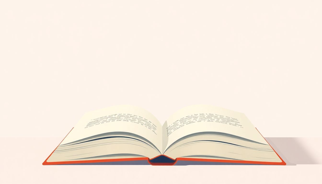 Automateed Newsletter Minimalist illustration of an open book against a soft, inspiring background, featuring inviting colors and a calm atmosphere.