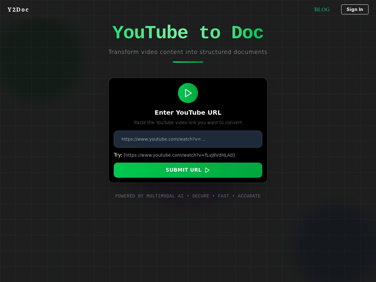 youtube to doc